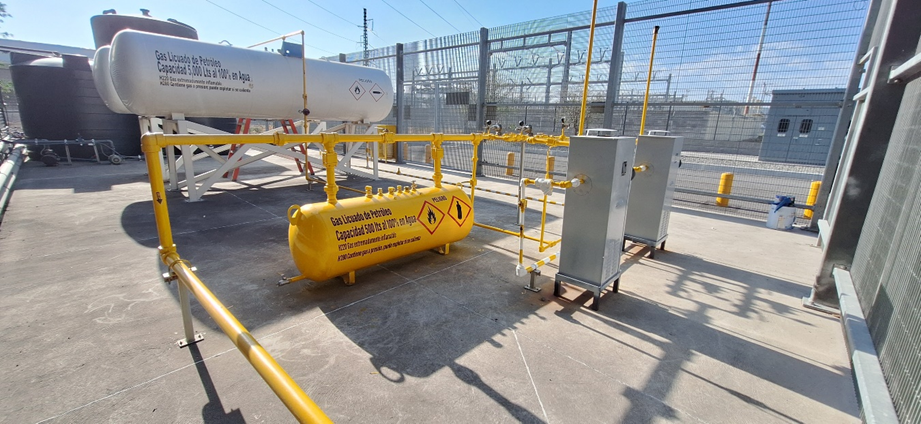 Tanques estacionarios de Gas L.P. con instalación normativa